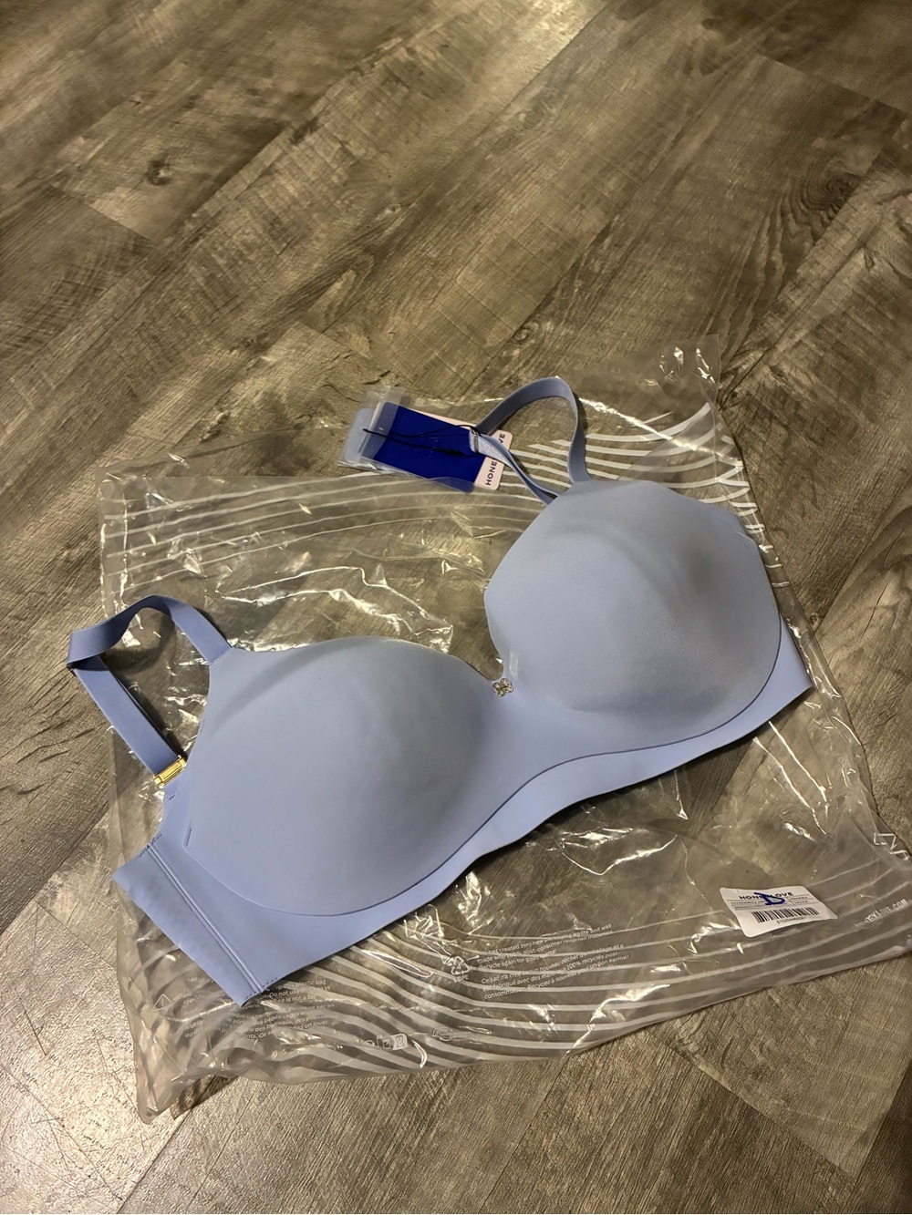 Women’s Honeylove Cloudembrace Wireless Bra Periwinkle New SZ 34 DDD(F) NWT
